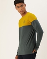 Shop Yellow Colourblocked T Shirt-Design