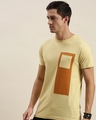 Shop Yellow Colourblocked T Shirt66-Design