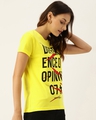 Shop Yellow Typographic T Shirt-Design