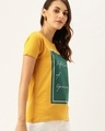 Shop Women's Yellow Typographic T-shirt-Design