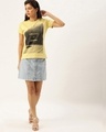 Shop Yellow Typographic T Shirt