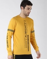 Shop Yellow Typography T Shirt-Full