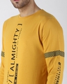 Shop Yellow Typography T Shirt