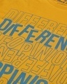 Shop Yellow Typography T Shirt