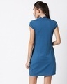 Shop Digi Teal High Neck Pocket Dress-Full