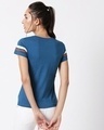 Shop Digi Teal Panel Half Sleeve T-Shirt-Full
