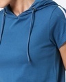 Shop Digi Teal Shoulder Strip Hoodie T-Shirt