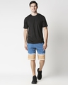 Shop Digital Teal Men's Terry Color Block Shorts