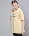 Shop Women's Beige Typography T-shirt-Design