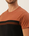 Shop Men's Black Colourblocked T-shirt-Full