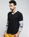 Shop Men's Black Solid T-shirt-Full