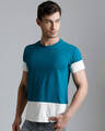 Shop Men's Blue Colourblocked T-shirt-Design