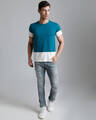 Shop Men's Blue Colourblocked T-shirt