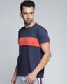 Shop Men's Blue Colourblocked T-shirt-Design