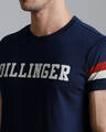 Shop Men's Blue Graphic Print T-shirt-Full
