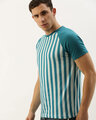 Shop Blue Vertical Stripes T Shirt-Design