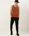 Shop Men's Brown Solid Tank Top