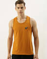 Shop Men's Brown Solid Tank Top-Front