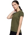 Shop Women's Green Checked T-shirt-Design