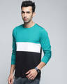 Shop Men's Green Colourblocked T-shirt-Design