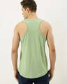 Shop Men's Green Solid Tank Top-Back