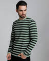 Shop Men's Green Striped T-shirt-Design