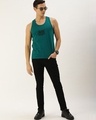 Shop Green Typography Tank Top