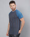 Shop Men's Grey Striped T-shirt-Design