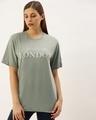 Shop Women's Grey Typography T-shirt-Front