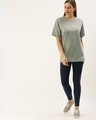 Shop Women's Grey Typography T-shirt