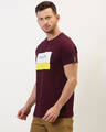 Shop Men's Maroon Colourblocked T-shirt-Design