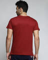 Shop Men's Maroon Colourblocked T-shirt-Back