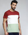 Shop Men's Maroon Colourblocked T-shirt-Design
