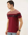 Shop Men's Maroon Colourblocked T-shirt-Design