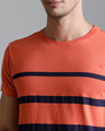 Shop Maroon Striped T Shirt-Full