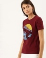 Shop Maroon Typography T Shirt-Design