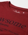 Shop Women's Maroon Typography T-shirt-Full