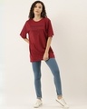 Shop Women's Maroon Typography T-shirt