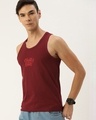 Shop Maroon Typography Tank Top-Design