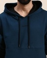 Shop Men's Blue Typographic Oversized Hoodie