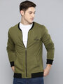 Shop Men's Green Solid Jackets-Front