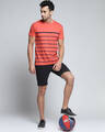 Shop Men's Orange Striped T-shirt