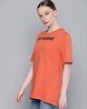 Shop Orange Typographic T-Shirt