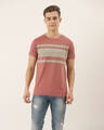 Shop Men's Pink Colourblocked T-shirt-Front