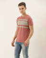 Shop Men's Pink Colourblocked T-shirt-Design