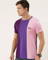 Shop Purple Colourblocked T Shirt-Design