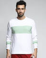 Shop Men's White Colourblocked T-shirt-Front