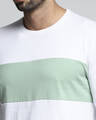 Shop Men's White Colourblocked T-shirt