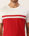 Shop Men's White Colourblocked T-shirt-Full