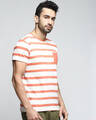 Shop Men's White Striped T-shirt-Design